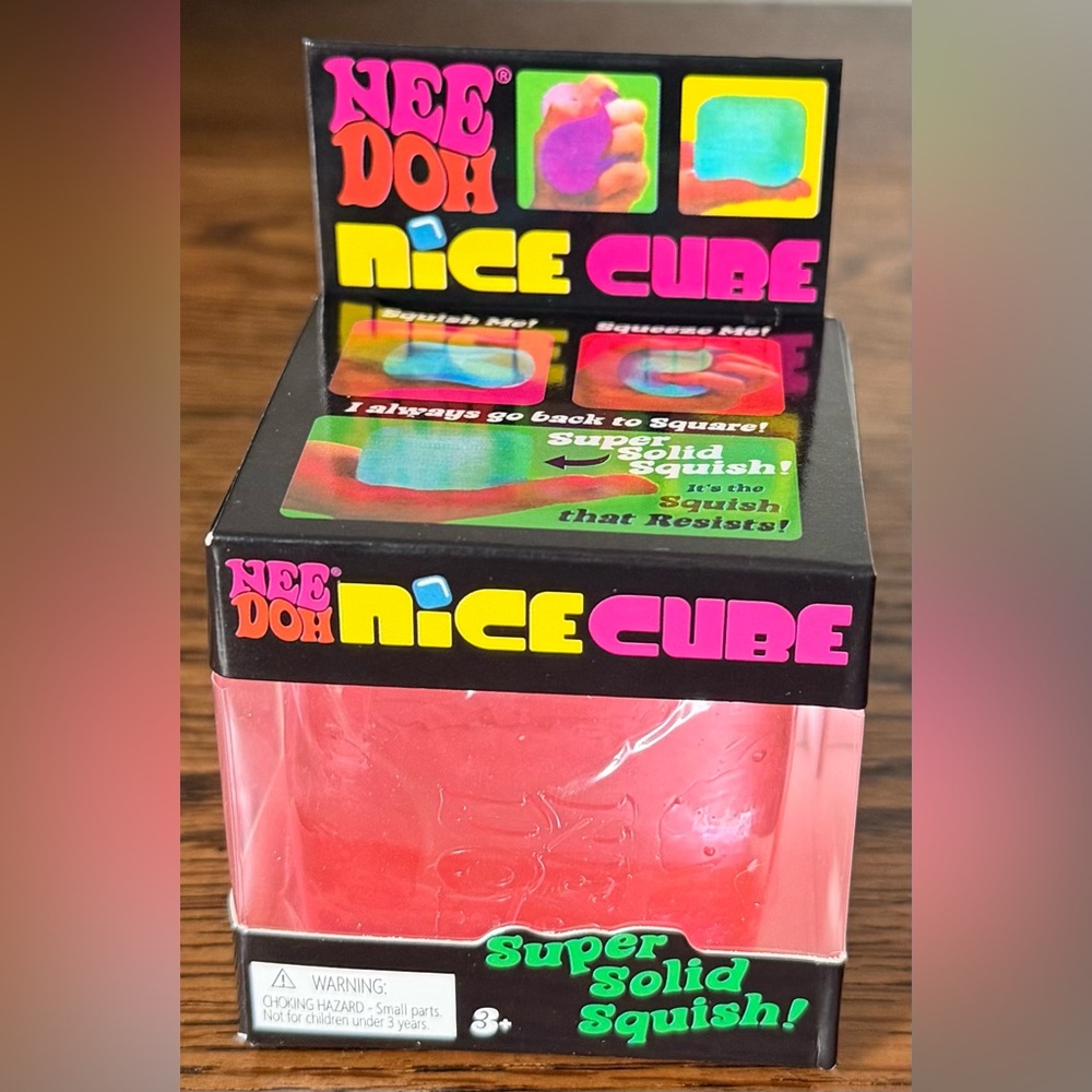 Nee Doh Nice Cube Squishy Toy - PINK